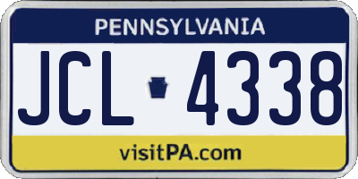 PA license plate JCL4338