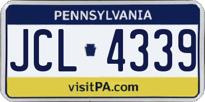 PA license plate JCL4339