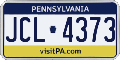PA license plate JCL4373