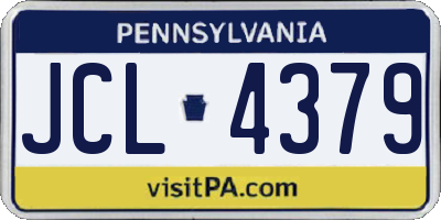 PA license plate JCL4379
