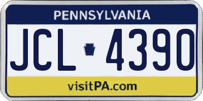 PA license plate JCL4390