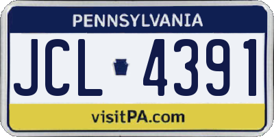 PA license plate JCL4391