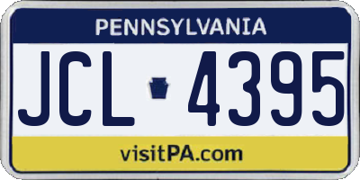 PA license plate JCL4395