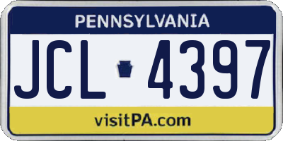 PA license plate JCL4397