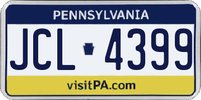 PA license plate JCL4399