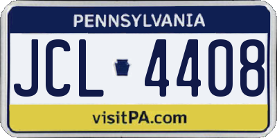 PA license plate JCL4408