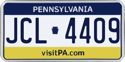 PA license plate JCL4409