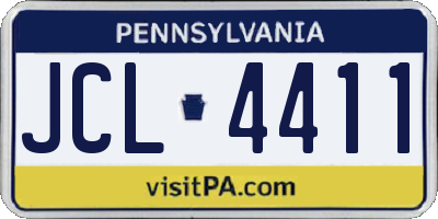 PA license plate JCL4411