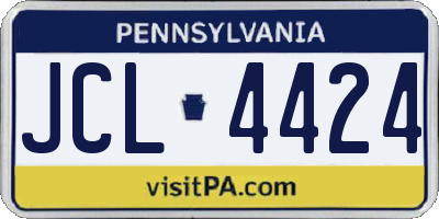 PA license plate JCL4424