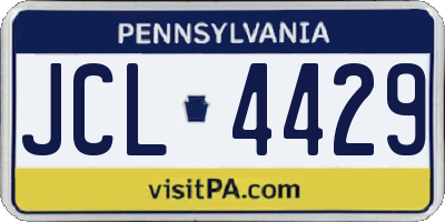 PA license plate JCL4429