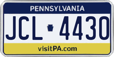 PA license plate JCL4430