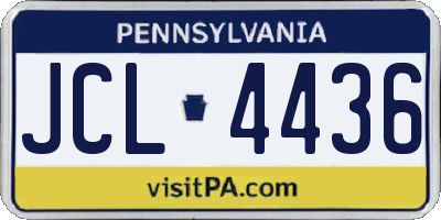 PA license plate JCL4436