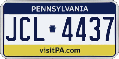 PA license plate JCL4437