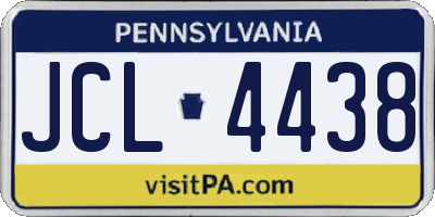 PA license plate JCL4438