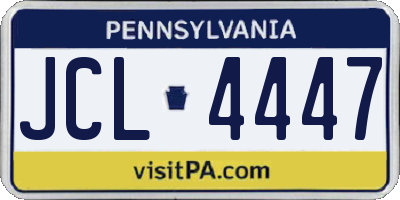 PA license plate JCL4447