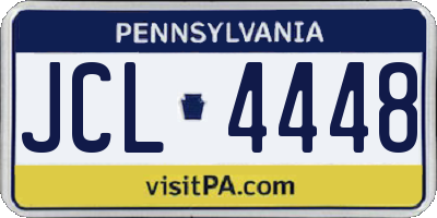 PA license plate JCL4448