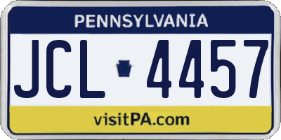 PA license plate JCL4457