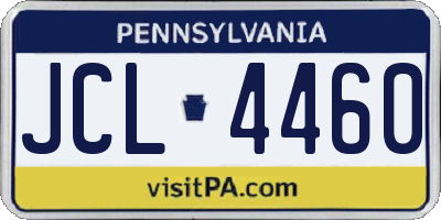 PA license plate JCL4460
