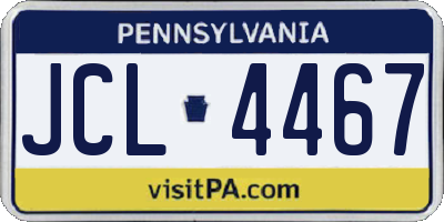 PA license plate JCL4467
