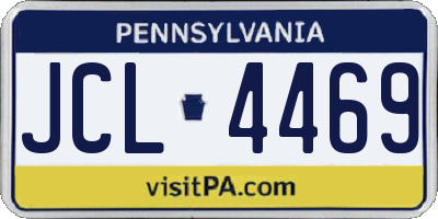 PA license plate JCL4469
