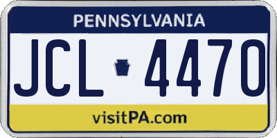 PA license plate JCL4470