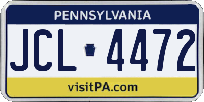 PA license plate JCL4472