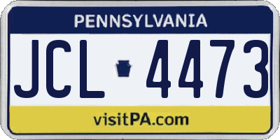 PA license plate JCL4473