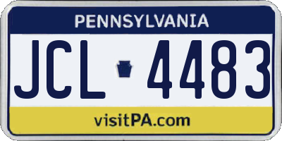 PA license plate JCL4483