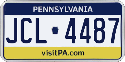 PA license plate JCL4487