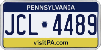 PA license plate JCL4489