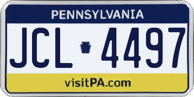 PA license plate JCL4497