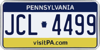 PA license plate JCL4499