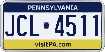 PA license plate JCL4511
