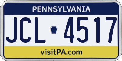 PA license plate JCL4517