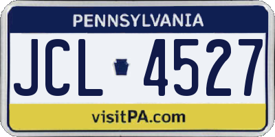 PA license plate JCL4527