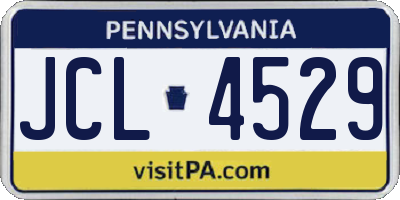 PA license plate JCL4529