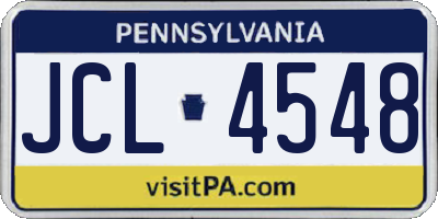 PA license plate JCL4548