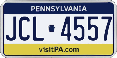 PA license plate JCL4557