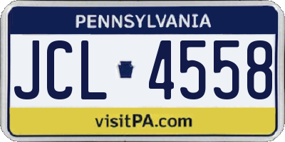PA license plate JCL4558