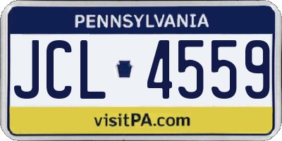 PA license plate JCL4559