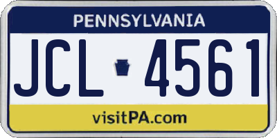 PA license plate JCL4561