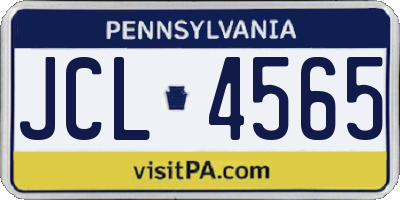 PA license plate JCL4565
