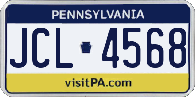 PA license plate JCL4568