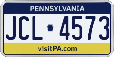 PA license plate JCL4573