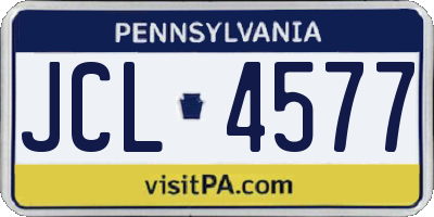 PA license plate JCL4577