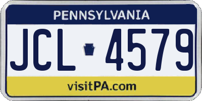 PA license plate JCL4579