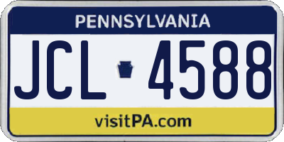 PA license plate JCL4588