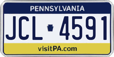 PA license plate JCL4591