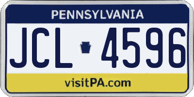 PA license plate JCL4596