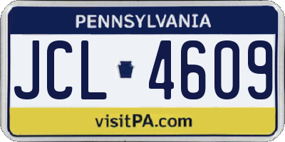 PA license plate JCL4609